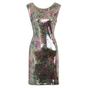 Girls On Film Womens/Ladies Aion Metallic Sequin Dress / Silver